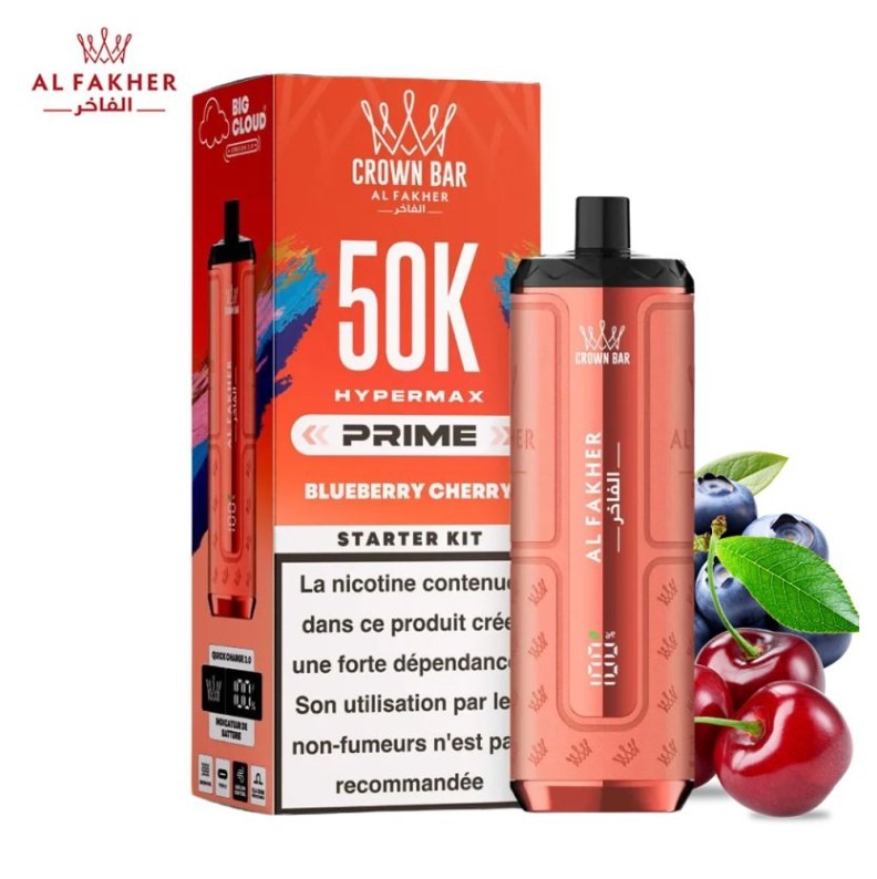 Al Fakher Puff Crown Bar 50K Blueberry Cherry