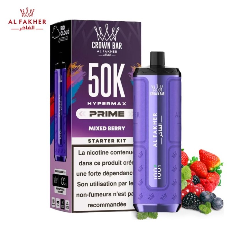 Al Fakher Puff Crown Bar 50K Mixed Berry