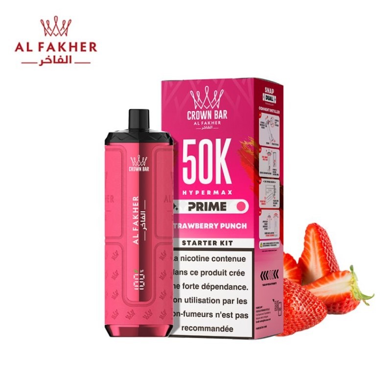Al Fakher Puff Crown Bar 50K Strawberry Punch